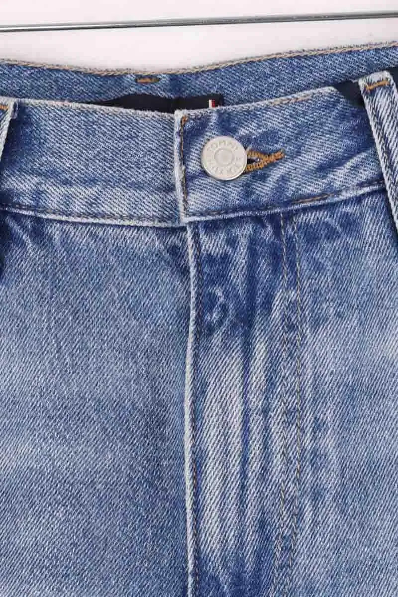 Jean droit Tommy Hilfiger Bleu en Coton