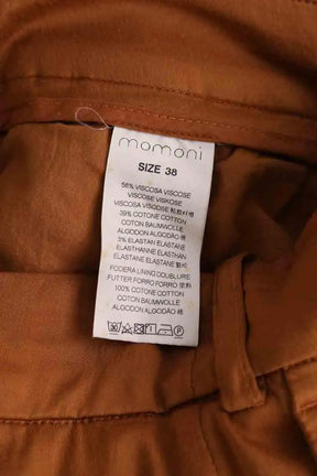 Pantalon droit Momoni Marron en Viscose