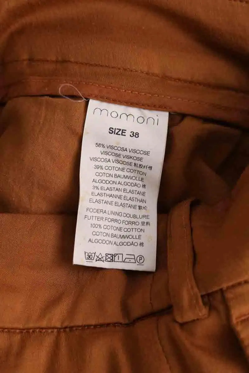 Pantalon droit Momoni Marron en Viscose
