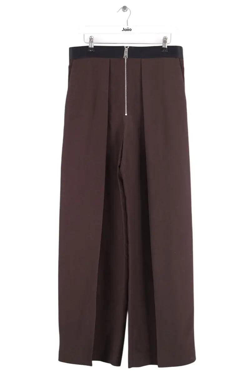 Pantalon large Khaite Marron en Viscose, taille M - Seconde Main
