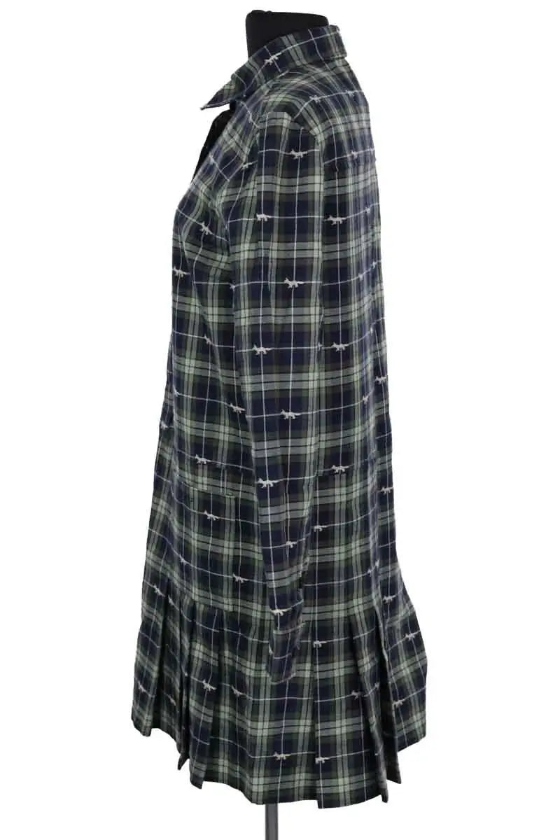Robe Kitsuné Vert en Coton