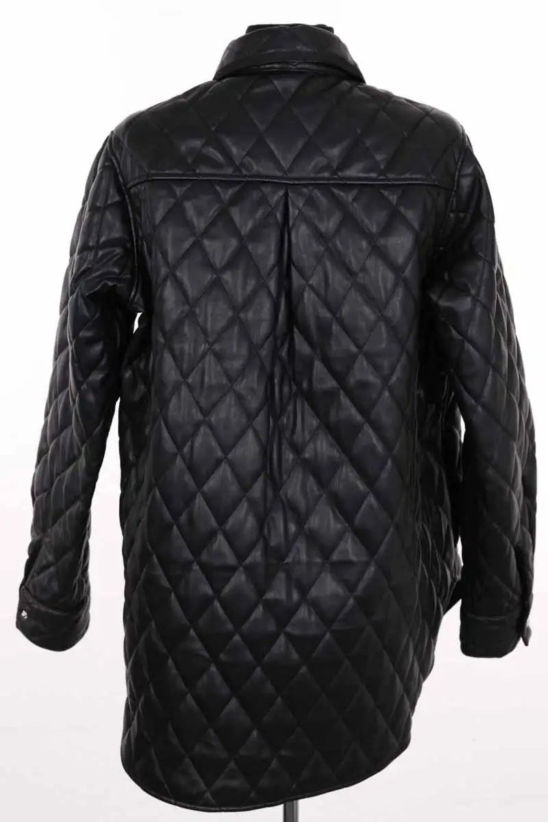 Manteau Maje Noir en Synthétique