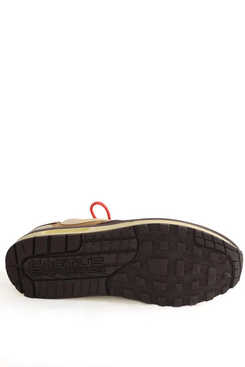 Baskets basses Nike Air Max 1 Marron en Tissu