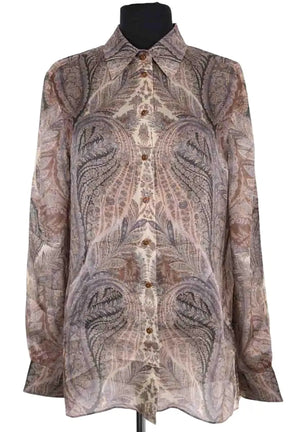 Blouse Zimmermann Marron en Soie, taille S - Seconde Main