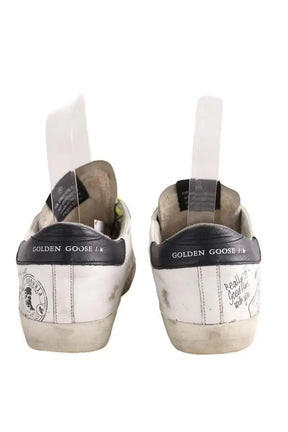 Baskets Golden Goose Graffiti Blanc en Cuir