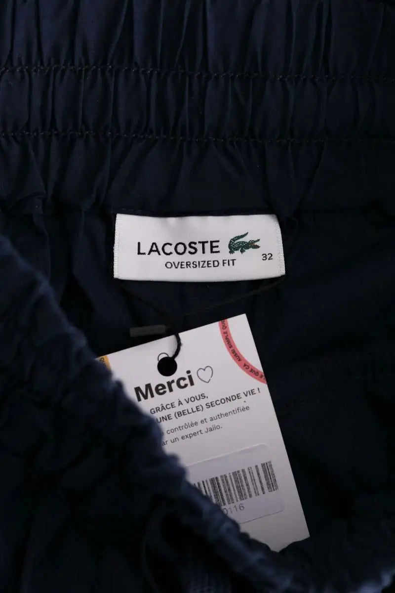 Pantalon droit Lacoste Bleu en Synthétique