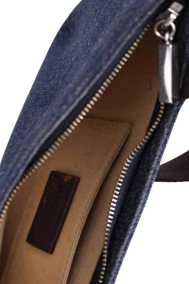 Sac à bandoulière Jacquemus Le Bisou Bleu en Denim