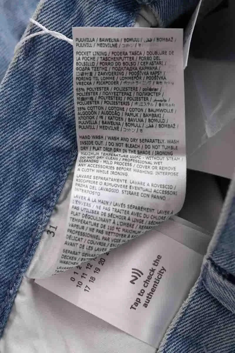 Jean droit Maison Martin Margiela Bleu en Coton