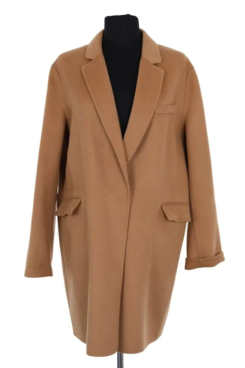 Manteau Maje Camel en Laine, taille M - Seconde Main