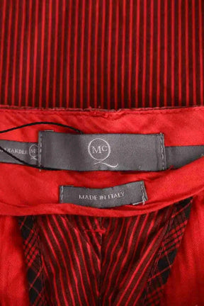 Pantalon droit Alexander McQueen Rouge en Coton