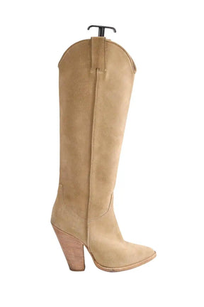 Bottes Pierre Hardy Camel en Daim, taille 37 - Seconde Main