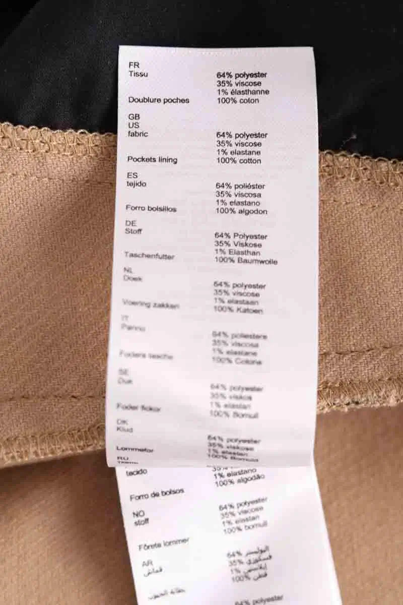 Pantalon large Maje Beige en Synthétique