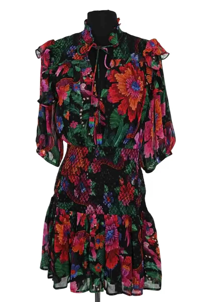 Robe Farm Rio Multicolore en Synthétique, taille XS - Seconde Main