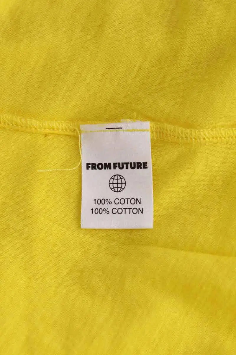 T-shirt From Future Jaune en Coton