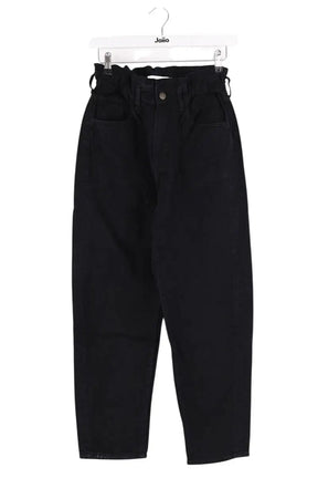 Jean droit Ba&Sh Noir en Coton, taille XS - Seconde Main