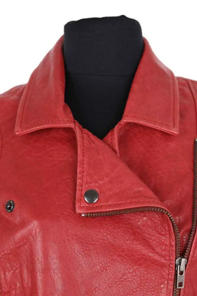 Veste Sandro Rouge en Cuir
