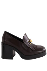 Mocassins Celine Marron en Cuir, taille 38 - Seconde Main