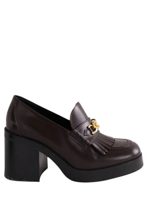 Mocassins Celine Marron en Cuir, taille 38 - Seconde Main