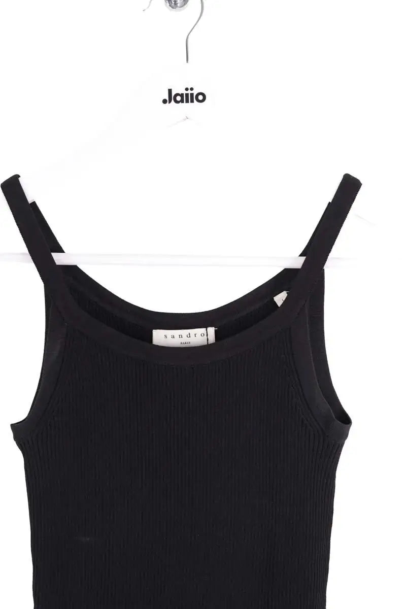 Top sans manche Sandro Noir en Viscose