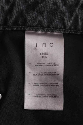 Mini jupe Iro Emiel Noir en Coton