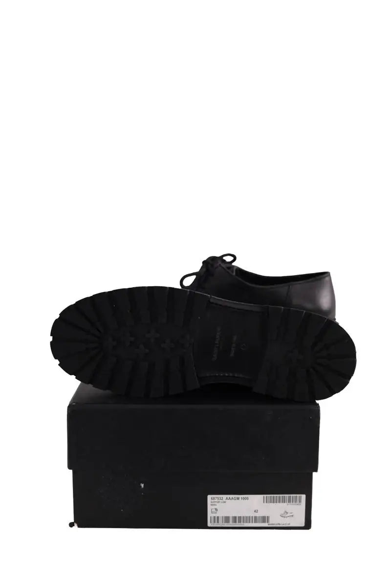 Chaussures à lacets Saint Laurent Noir en Cuir
