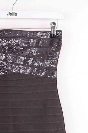 Robe Herve Leger Anthracite en Viscose
