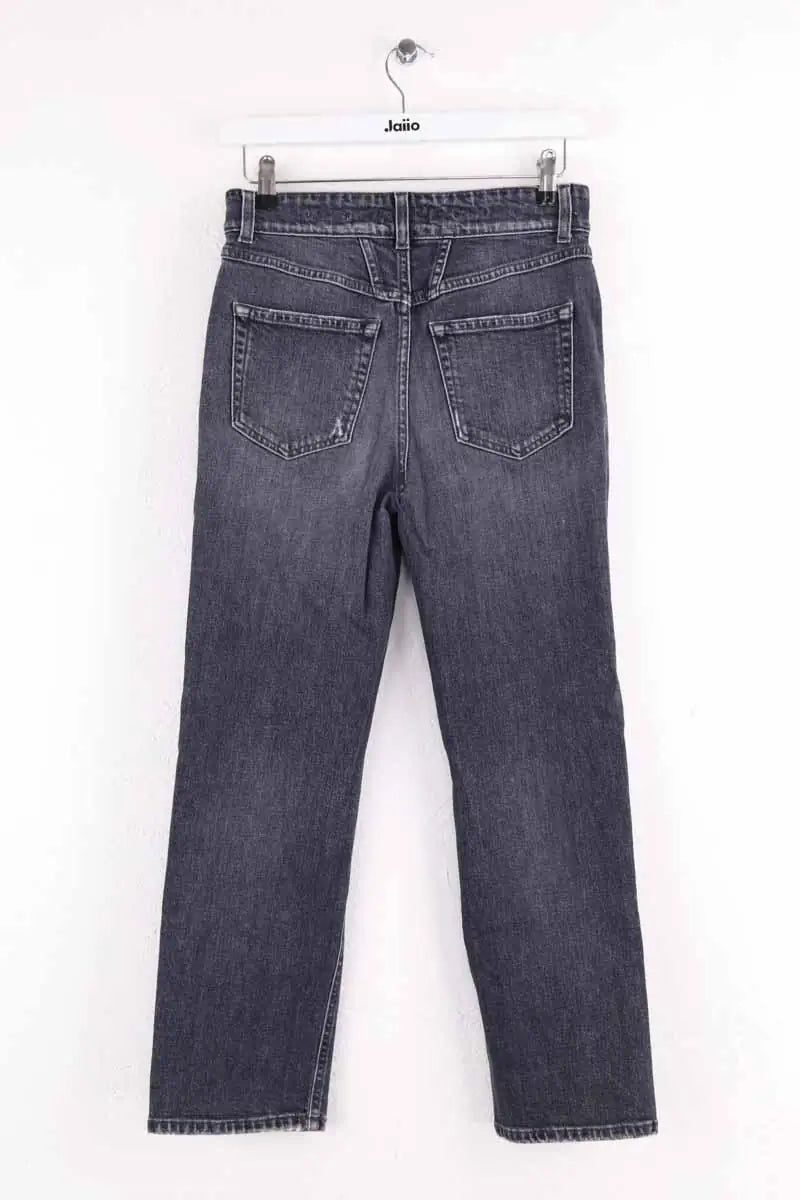 Jean droit Closed Anthracite en Coton