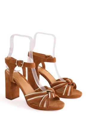 Talons Sézane Camel en Daim