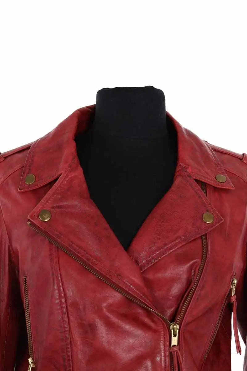 Veste Tara Jarmon Rouge en Cuir