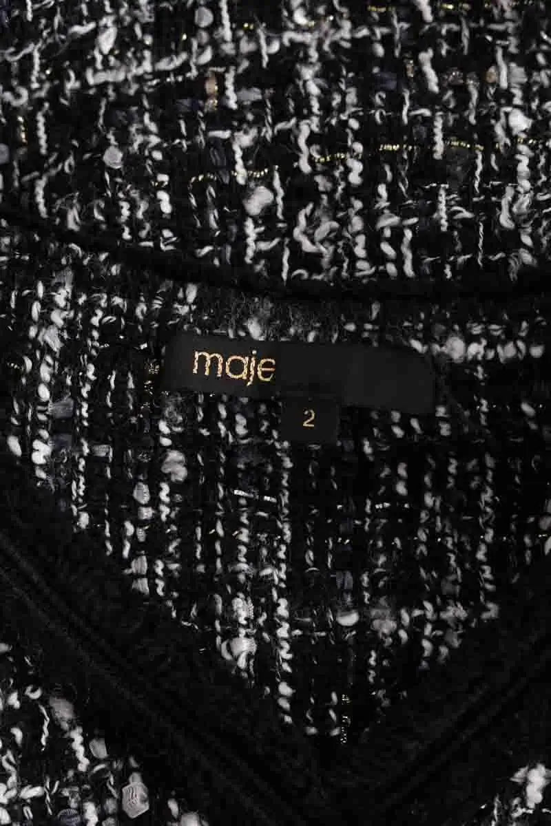 Top Maje Noir en Synthétique