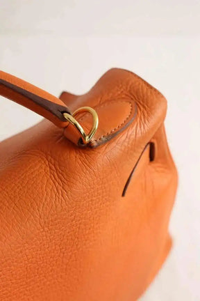 Sac porté épaule Hermès Orange en Cuir