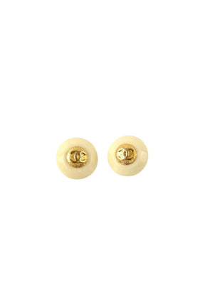 Boucles d'oreilles clips Chanel  Blanc