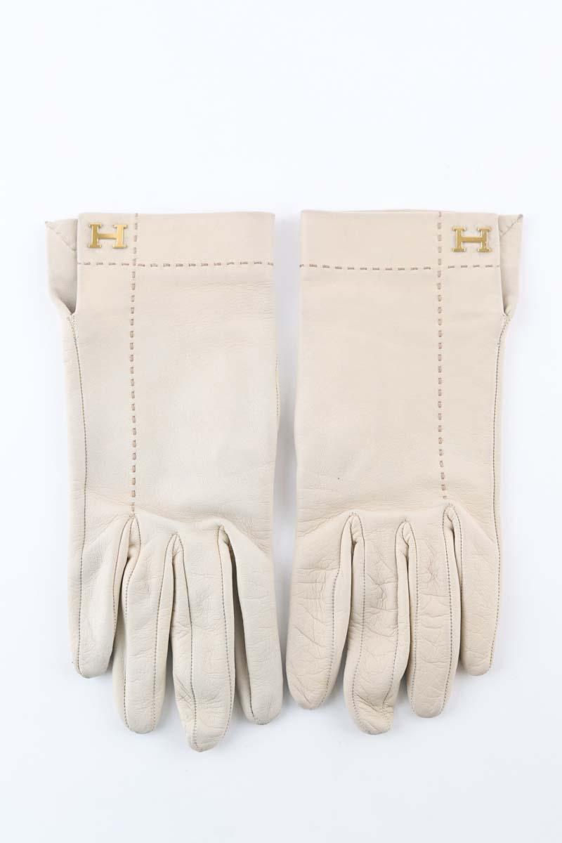 Gants Hermès  Beige