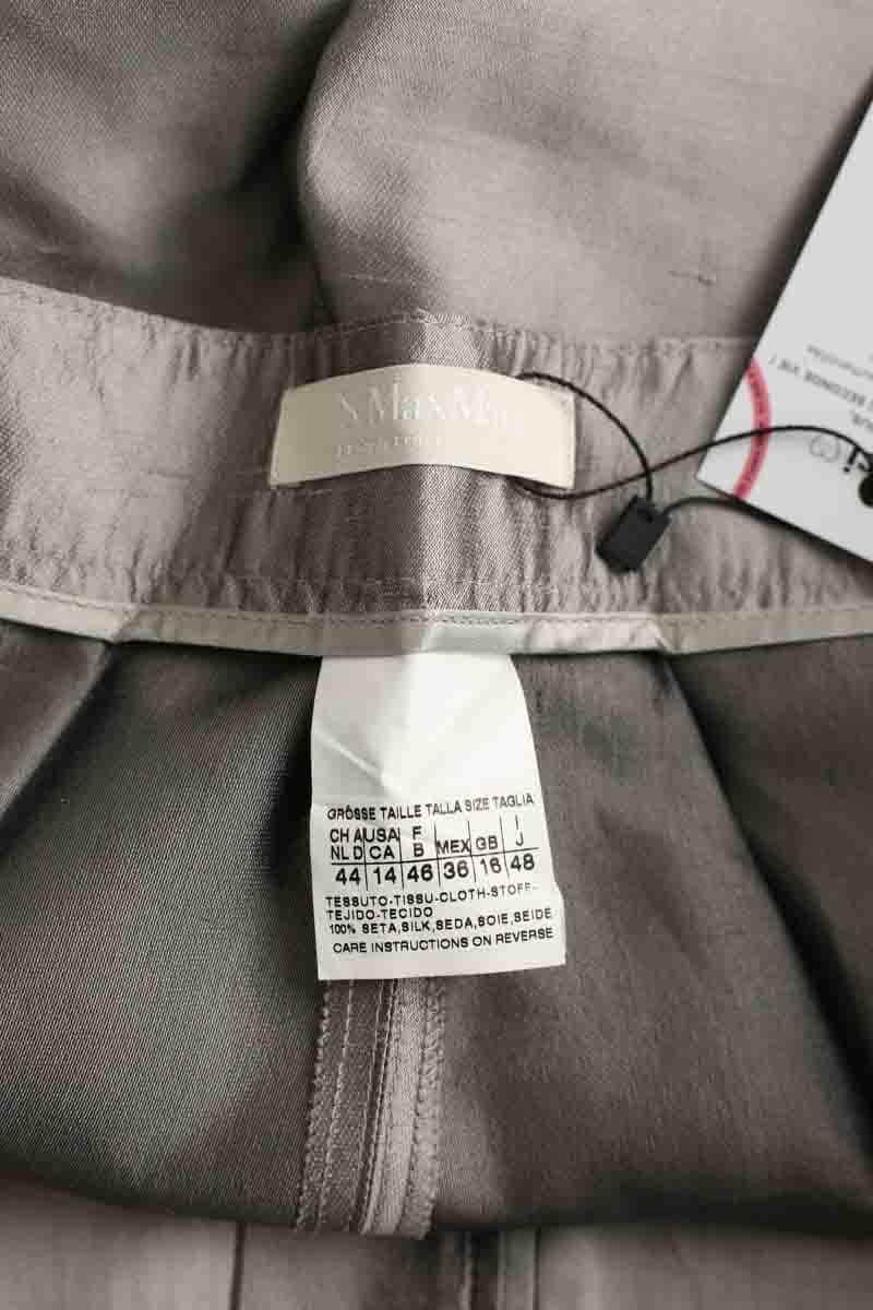 Pantalon droit Max Mara  Argent