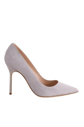 Talons Manolo Blahnik Gris en Daim, taille 36 - Seconde Main