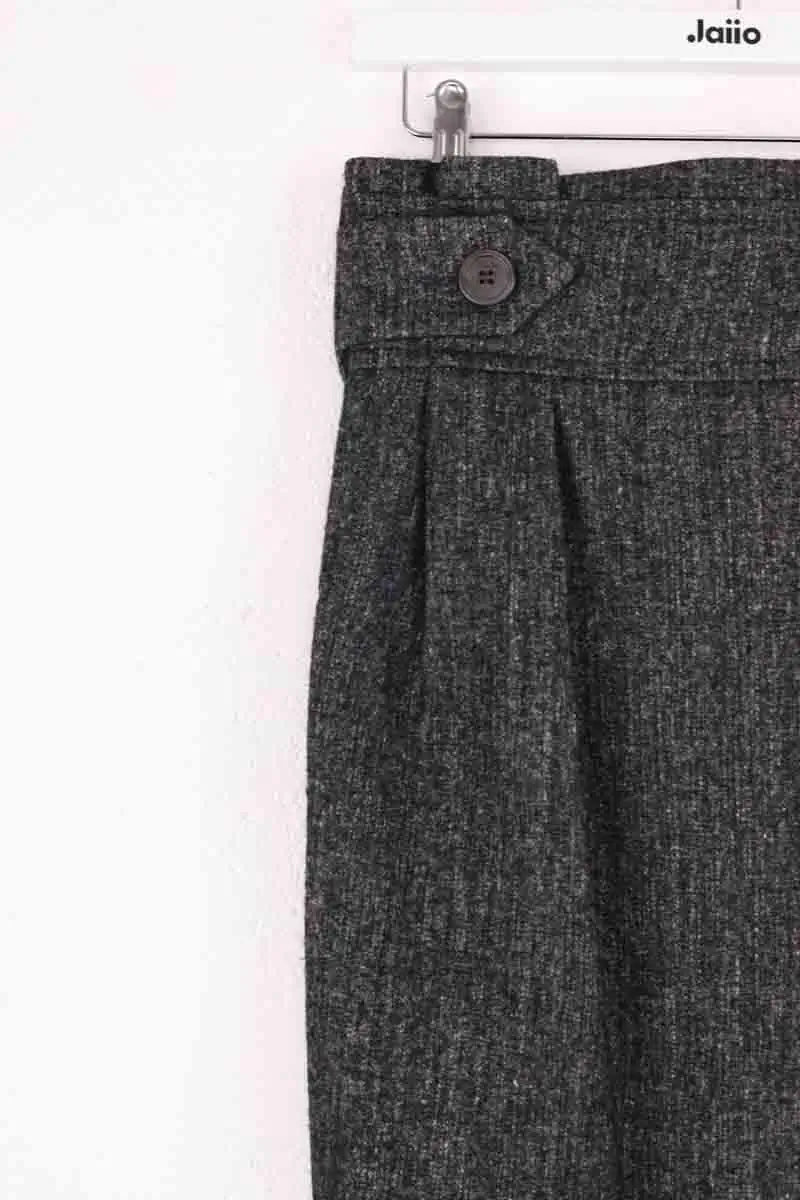 Jupe Yves Saint Laurent Anthracite en Laine
