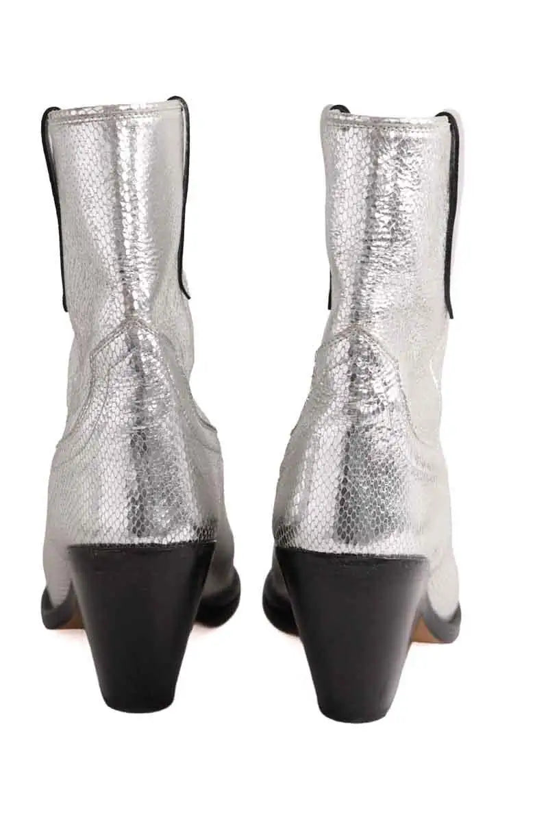 Santiags Isabel Marant Argent en Cuir