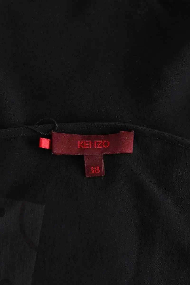 Top sans manche Kenzo Noir en Soie