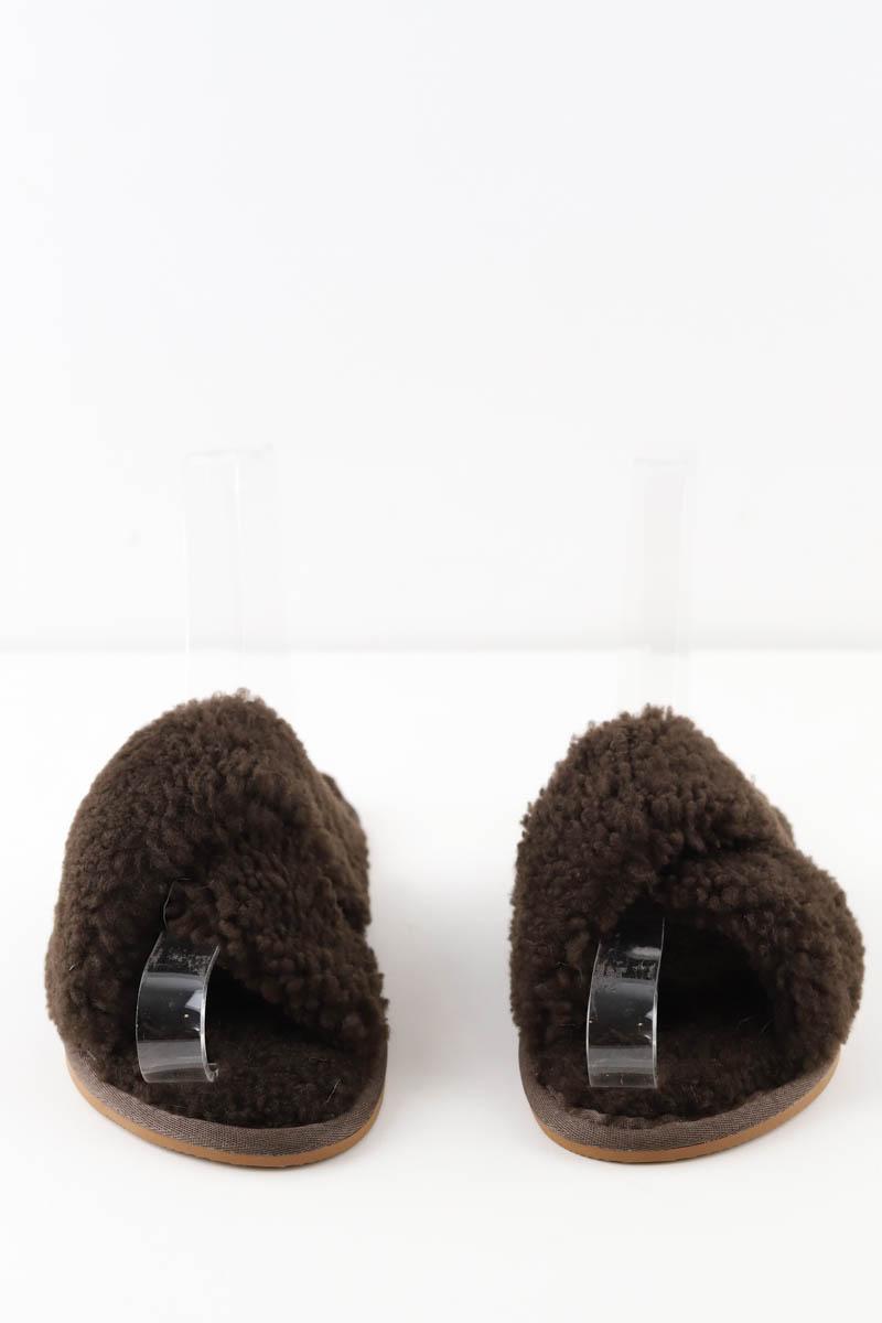 Mules Yves Salomon  Marron