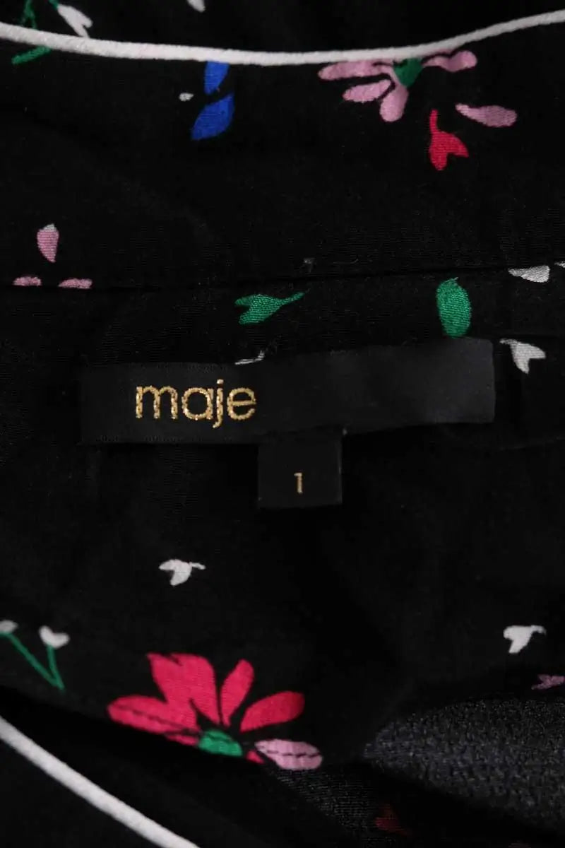Robe Maje Noir en Viscose