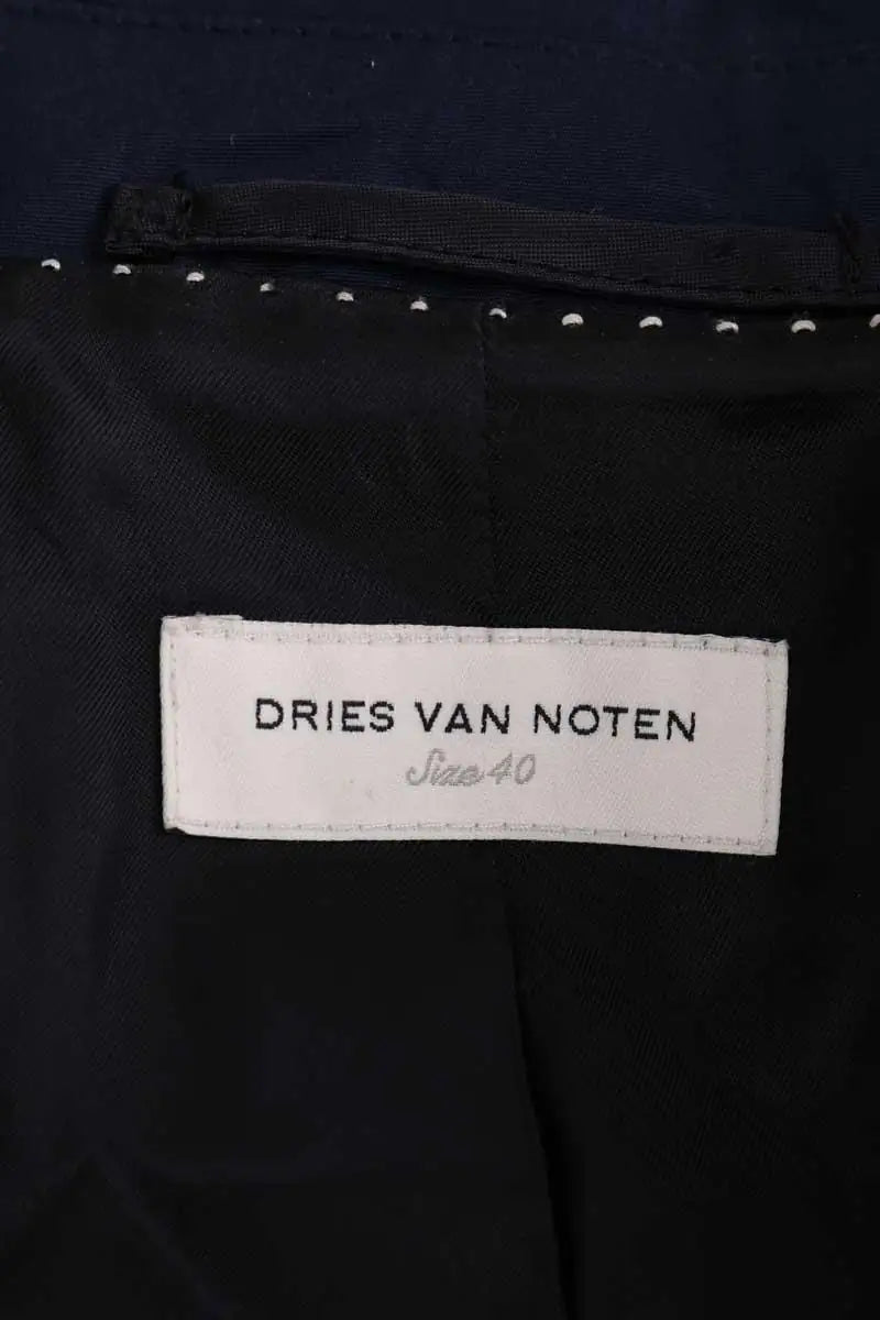 Trench-coat Dries Van Noten Bleu en Synthétique