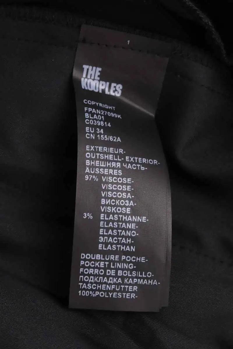Pantalon The Kooples Noir en Viscose