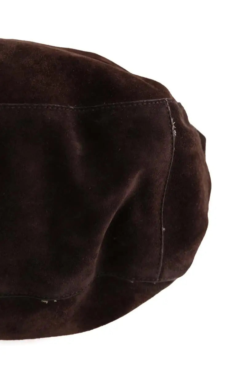 Sac porté épaule Ralph Lauren Marron en Daim