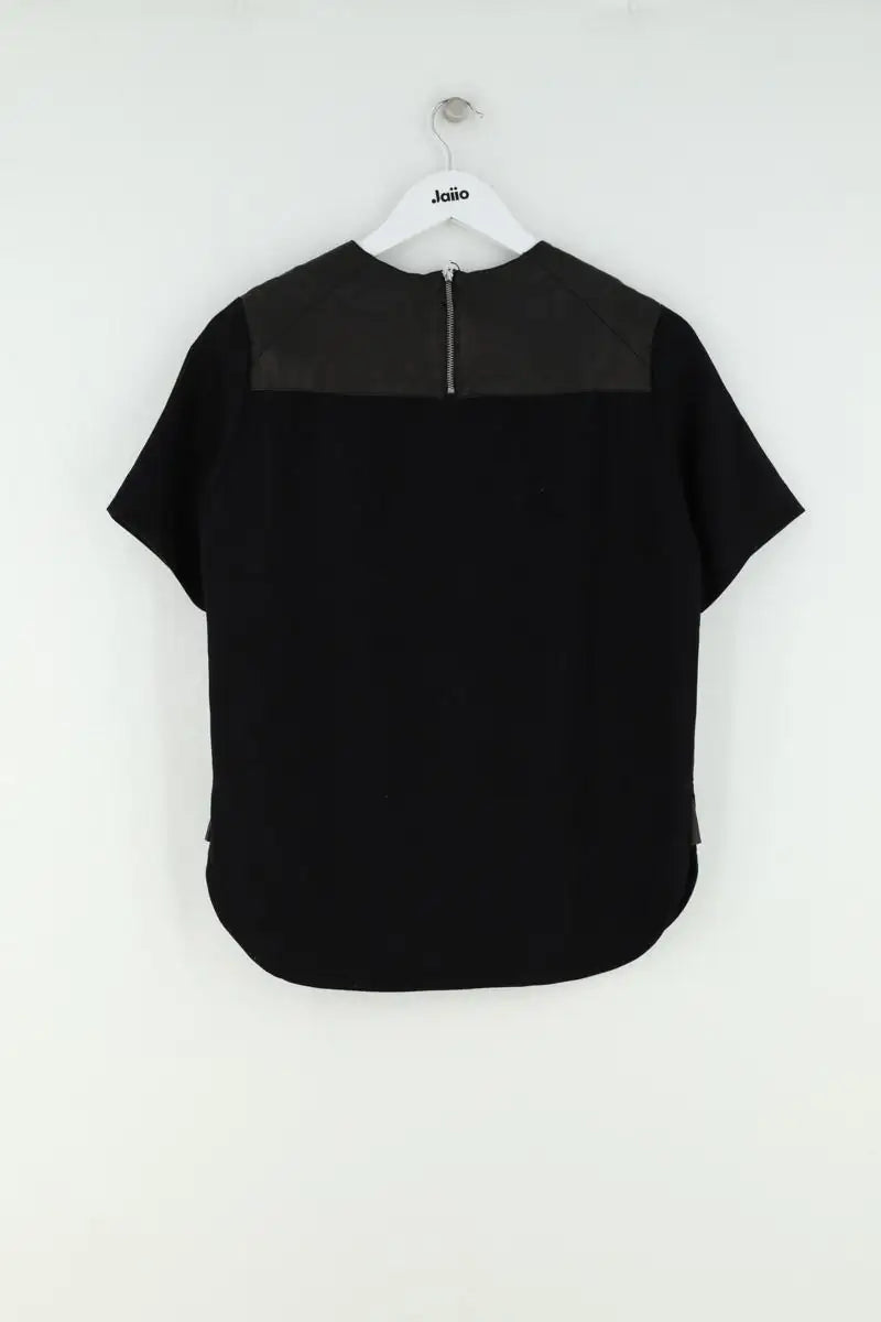 Top Sandro Noir en Cuir