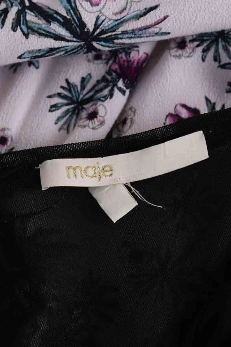 Robe Maje Blanc en Viscose
