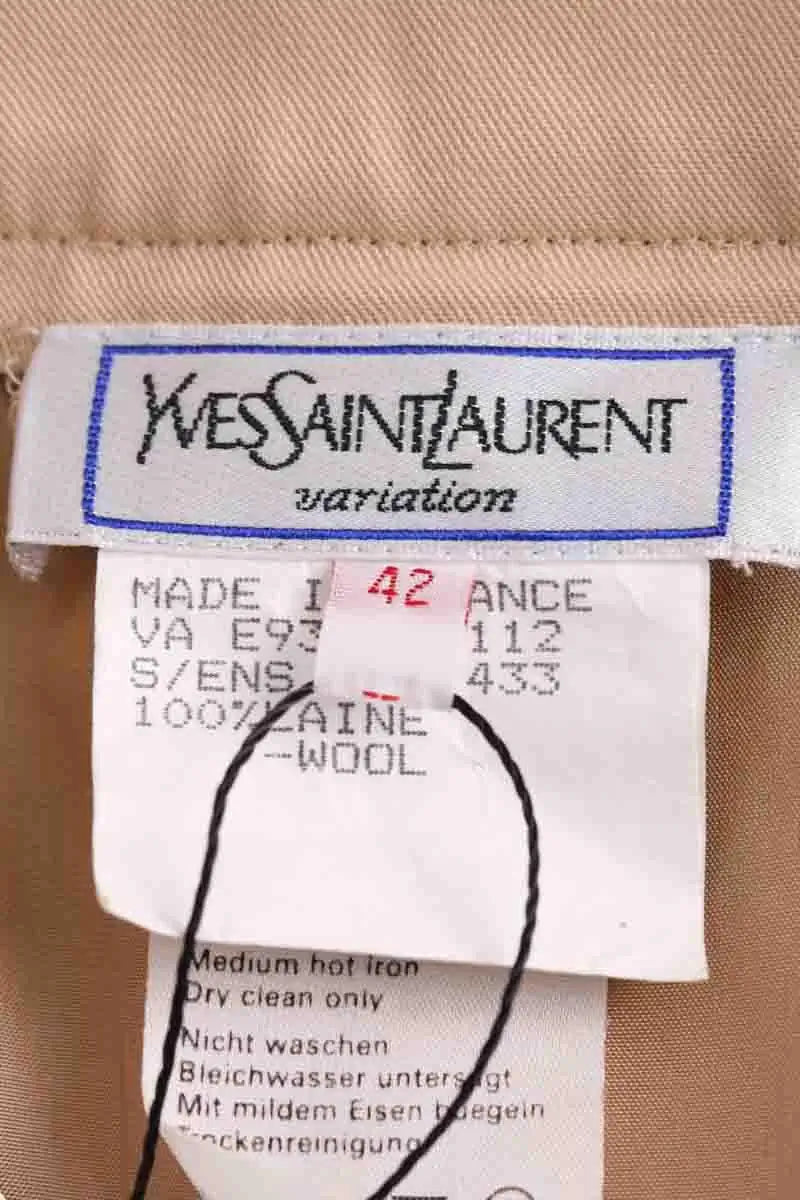 Jupe Yves Saint Laurent Rose en Laine
