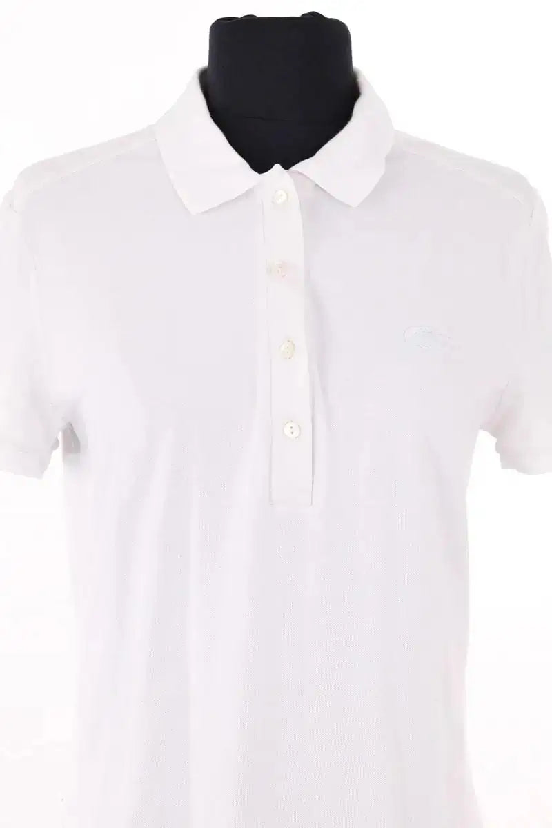 Robe Lacoste Blanc en Coton