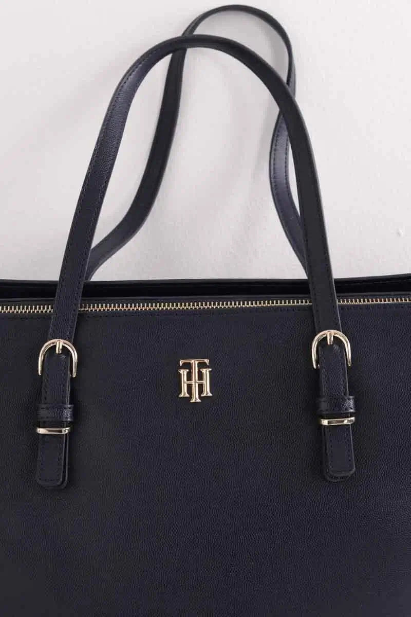 Cabas Tommy Hilfiger Marine en Cuir