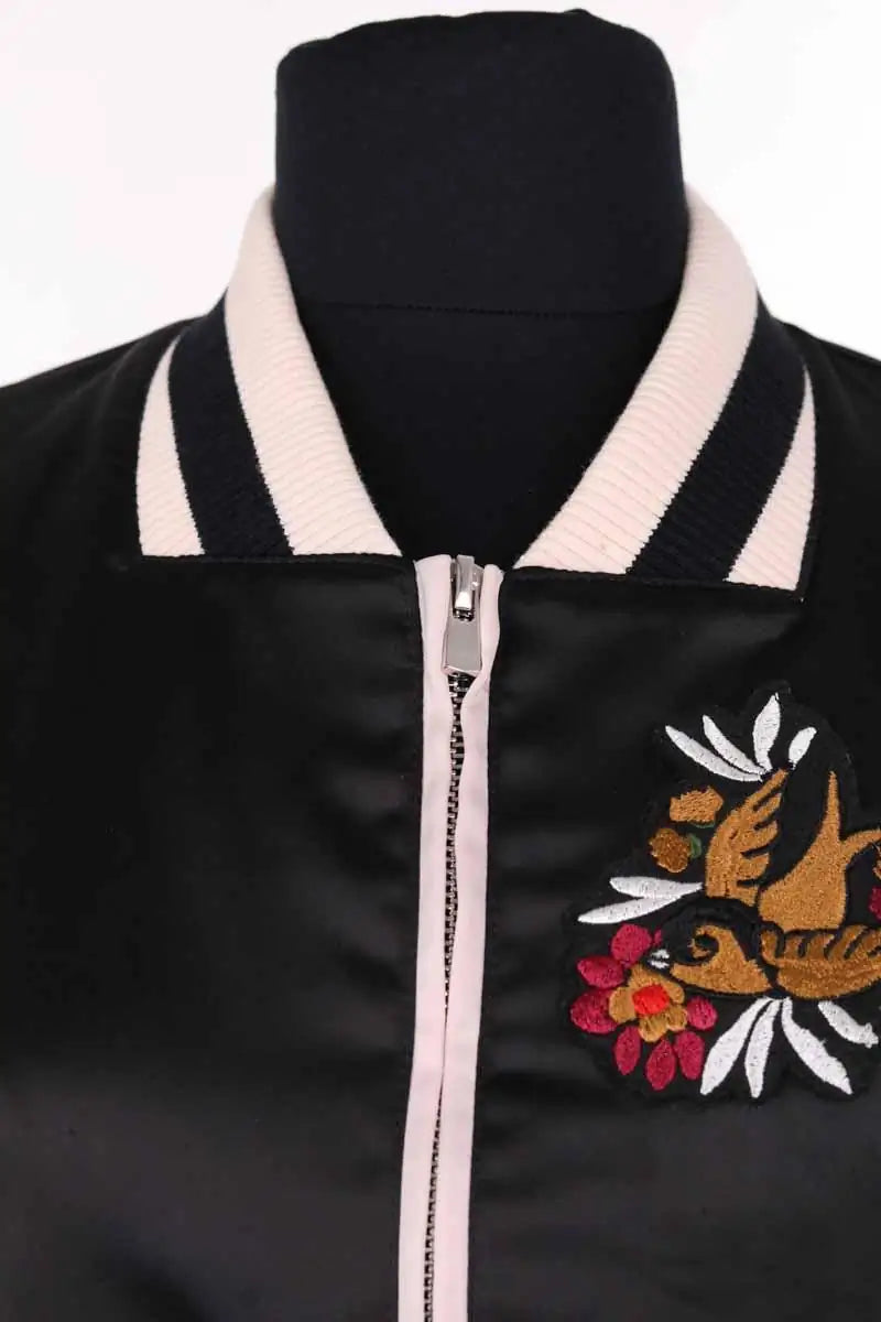 Blouson Maje Noir en Synthétique