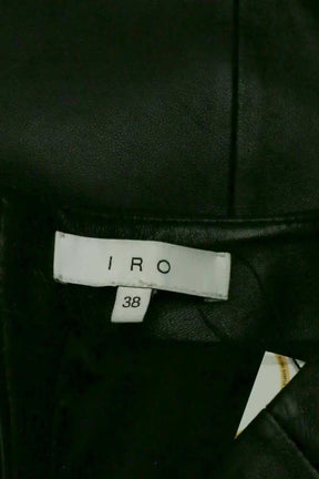 Jupe Iro Noir en Cuir